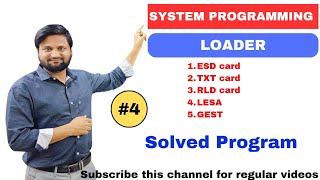 Linker Loader in System Programmingproblem based on Direct Linking Loadersolved Example 3 [upl. by Marilyn632]