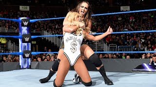 Carmella Natalya and Tamina vs Riot Squad  Jan 2 2018 [upl. by Dola]