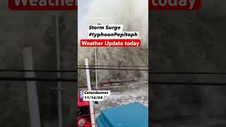 Storm Surge Rises today as Typhoon Pepito approaches Catanduanes typhoon stormsurge [upl. by Held]