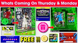 What Is Coming On Thursday amp Next Monday In eFootball 2024 Mobile  Free Potw Booster amp Coins 🤩🔔 [upl. by Notle]