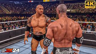 WWE 2K24  Batista vs Triple H  No Holds Barred Match  PC 4K60 [upl. by Theresina]