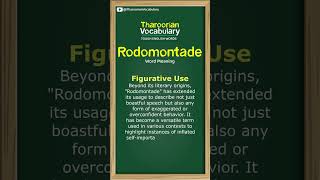 Rodomontade  Shashi Tharoor vocabulary  Difficult words in English [upl. by Sparrow64]