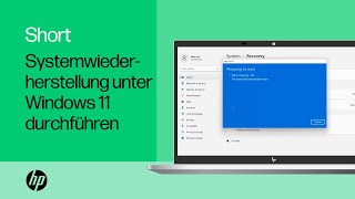 Systemwiederherstellung unter Windows 11 durchführen  HP Support [upl. by Jessi]