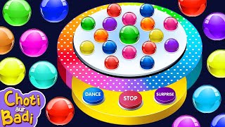 Learn Colors with Dancing Balls  Wheels on The Bus  Learning Videos For Kids  Choti Aur Badi [upl. by Dlorah]