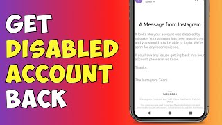 How To Get A Disabled Instagram Account Back 2023 [upl. by Itaws]