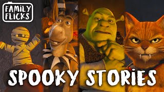 Spooky Stories Shrek Donkey Puss N Boots amp More  Scared Shrekless 2010  Family Flicks [upl. by Oirad356]