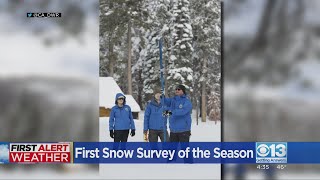 California snowpack off to one of its best starts in decades [upl. by Ellimak]