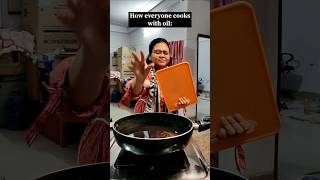 How Me vs Mom Cook With Oil shorts youtubeshorts viralvideo [upl. by Namreh39]