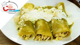 Enchiladas Verdes Receta Casera [upl. by Rexfourd]