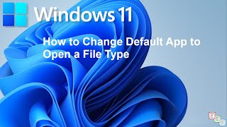 How to Change Default App to Open a File Type in Windows 11 [upl. by Lletnwahs520]