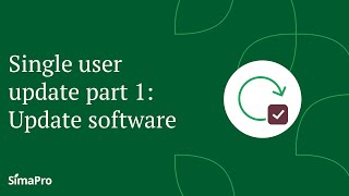 How to update SimaPro single user  Part 1 Updating the software [upl. by Ailadi]