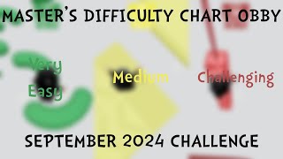 MDCO Masters Difficulty Chart Obby  September 2024 Challenge [upl. by Itak]