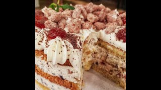 Receta dulce Cassata siciliana y garrapiñadas de almendras [upl. by Arotak]