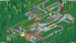 Building a Theme Park from an Empty Forest Rollercoaster Tycoon Game Forest Frontiers ZXMany [upl. by Nnanaej]