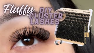 DIY CLUSTER LASHES Focipeysa Amazon lash kit [upl. by Mich43]