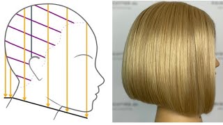 Solid shape  diagonal forward  Solid Bob Haircut [upl. by Hendrickson286]