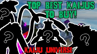 Top Best Kaijus to Buy TUTORIAL  Kaiju Universe Roblox [upl. by Haduhey491]