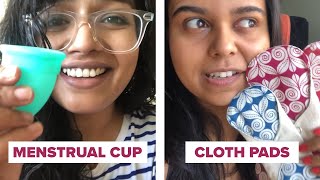 Women Try Sustainable Period Products Ft Rega amp Aishwarya [upl. by Elroy804]