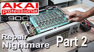 Akai S900 Repair Teil 2  Synth Hunter Episode 26 [upl. by Yenttihw711]