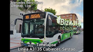 Bizkaibus  Timelapse Línea A3135 CabiecesSestao [upl. by Bancroft889]