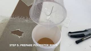 Fibreglass repair kit demonstration [upl. by Henleigh]