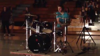 BYOB  System of a Down  Drum Cover  Brendan Hutchison  DuBray Middle School Talent Show 2016 [upl. by Luhe]