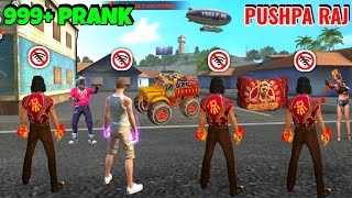 PUSHPA RAJ Squad Doing NO INTERNET PRANK 👿 Cs Ranked  999 Prank 😎 Garena Free Fire 🔥 Y GAMING [upl. by Tania]