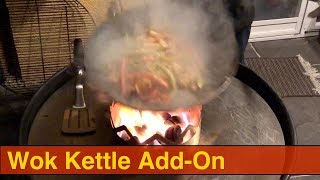 Moesta Wokn BBQ an awesome addon that turns your kettle grill into a wok stove [upl. by Helbonnas984]