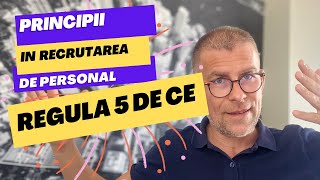 Principiul 5 întrebăriin Recrutarea de Personal GEO IVANOV [upl. by Josh]