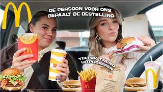 DE PERSOON VOOR ONS BEPAALT DE BESTELLING🍟 mcdonalds mukbang🍔🥤Chloé Hebert [upl. by Everick101]