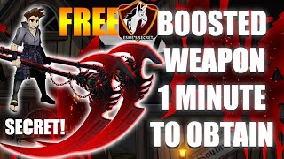 GET THIS FREE SCYTHE WITH BOOSTS IN 1 MINUTE  AQW REDHERO ‹SECRET› [upl. by Oidiple]