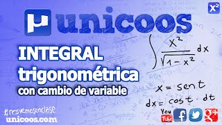 Integral trigonómetrica con cambio de variable seno BACHILLERATO [upl. by Yarezed]