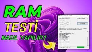 RAM TESTİ Nasıl Yapılır MASAÜSTÜNDEN 👈👈 [upl. by Winfred]