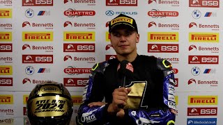 2024 Bennetts British Superbikes RD11 Brands Hatch Race 3 podium reactions [upl. by Ewell]