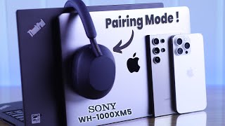 Sony WH1000XM5 Enter Pairing Mode How To [upl. by Aisanahta]