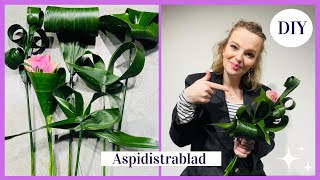 Aspidistrabladeren 🌿  Basistechnieken  Carlein Tukkers  Cursus Bloemschikken 236 [upl. by Casie82]