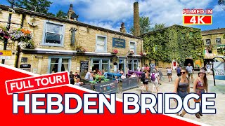 HEBDEN BRIDGE  4K Walk around Hebden Bridge in West Yorkshire England  Virtual Walk [upl. by Daugherty]