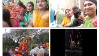 My 27th vlog  Navratri  Dashmi k din hmne matarani ko Dhoom dham se Vida kiya [upl. by Michele911]