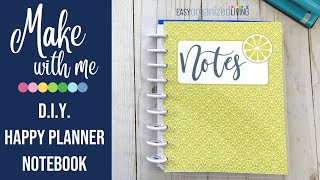 How to Make A Classic Happy Planner Notebook  Discbound Planner Setup  DIY Happy Planner Cover [upl. by Siroled]