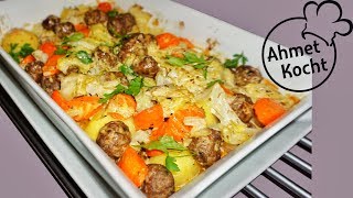 Spitzkohl und Klößchen Auflauf  Ahmet Kocht  kochen  Folge 268 [upl. by Steffy]