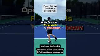 Open Stance Forehands Breakdown methods of moving forward to different ball bounces forehand [upl. by Bonis755]