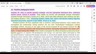 Part 4 Education Journal on Teachers Pedagogical Beliefs and Pedagogical Content Knowledge [upl. by Woodhead]