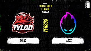 TYLOO vs ATOX  ESL Challenger League S48  AP Finals [upl. by Nilloc]