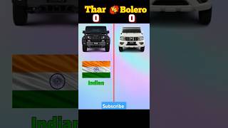 Thar vs Bolero viralvideo car thar bolero shorts trending reels [upl. by Anaitat370]