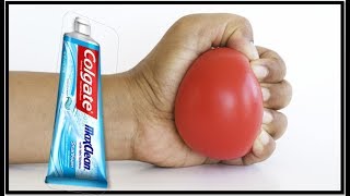 DIY How to Make Stress or Pressure Ball Using Tooth Paste [upl. by Vincentia]