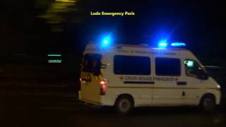 VPSP Croix rouge en urgence Paris French red cross responding Fire in north of Paris [upl. by Augusto]