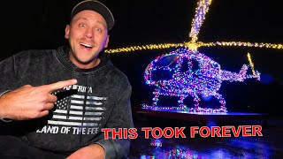 The Hardest Video I’ve Ever Made Wrapping My Helicopter In Thousands Of Lights [upl. by Rotsen]