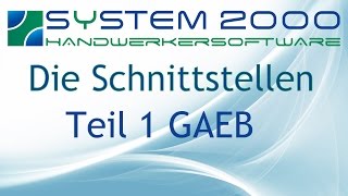 Schnittstellen  GAEB [upl. by Tebor]