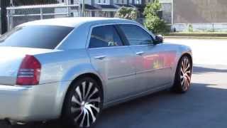 HILLYARD CUSTOM RIMampTIRE 2005 CHRYSLER 300 HEMI RIDING ON 22 INCH BLACK MACHINED RIMS [upl. by Nirro]