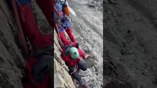 Rockfall🤯😳 couloir du Goûter Mont Blanc 2024 [upl. by Gilcrest]